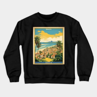 Salvador Bahia Brazil Vintage Tourism Travel Poster Crewneck Sweatshirt